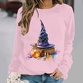 thumbnail image 1 of Halloween Sweatshirts for Women Plus Size Long Sleeve Round Neck Horror Print Pullover, 1 of 6