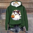thumbnail image 1 of Halloween Sweatshirts for Women Plus Size Winter Casual Lapel Loose Solid Long Sleeved Hoodies, 1 of 3