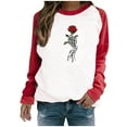 thumbnail image 1 of Halloween Sweatshirts for Women Skull Graphic T Shirts Raglan Long Sleeve Crew Neck Pullover Tops Fall Clothes, 1 of 6