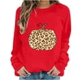 thumbnail image 1 of Halloween Sweatshirts for Women Yotami Crewneck Loose Long Sleeve Shirts for Holiday Cute Pumpkin Print Fall Clothes (Red, M), 1 of 4