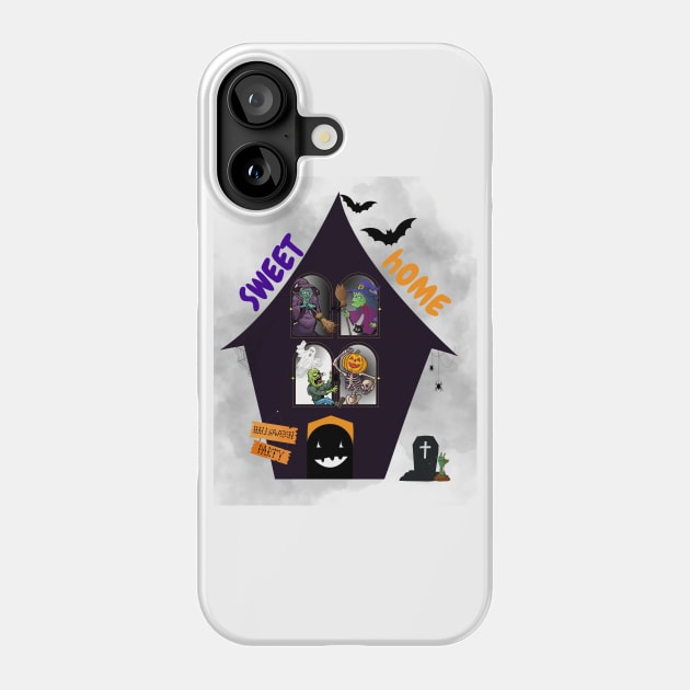 Halloween Sweet Home creepy Haunted House Art Tough Case for iPhone 11 ...
