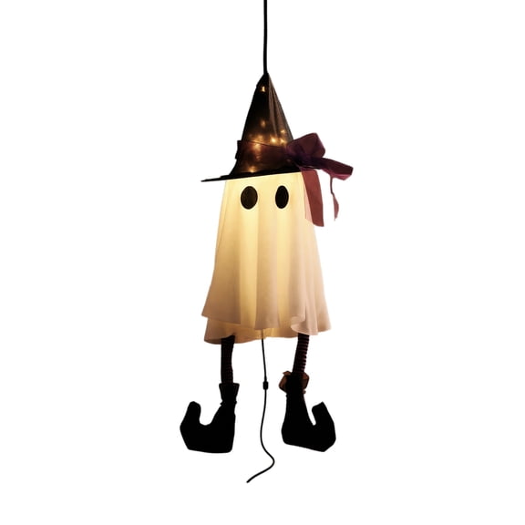 Halloween Swinging Ghost Hanging Decoration Spooky Animated Flying Phantom Ornament for Haunted House Indoor Outdoor Yard Porch Party Prop