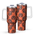 thumbnail image 1 of Halloween Swirled Pumpkins Pattern Tumbler with Handle and Lid,40oz Double Wall Vacuum Insulated Tumbler,Cups Gift for Women and Men, 1 of 7