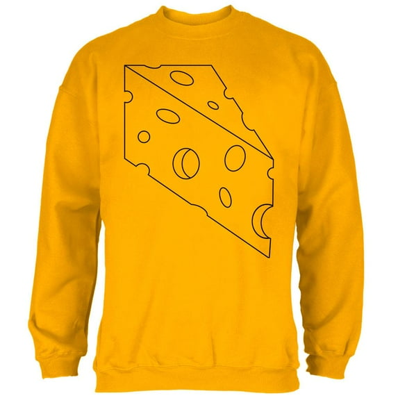 Halloween Swiss Cheese Food Costume Mens Sweatshirt Gold SM