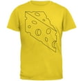 thumbnail image 1 of Halloween Swiss Cheese Food Costume Mens T Shirt Yellow LG, 1 of 1
