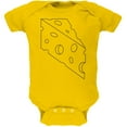 thumbnail image 1 of Halloween Swiss Cheese Food Costume Soft Baby One Piece Yellow 3-6 M, 1 of 1