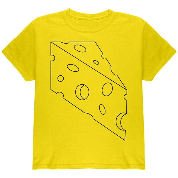 Halloween Swiss Cheese Food Costume Youth T Shirt Yellow Youth X-SM