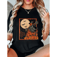 thumbnail image 1 of Halloween T-Shirt - Spooky Graphic Tees ，Pattern printing Funny T shirt，Round neck Causal ,cotton，black，S-5XL, 1 of 5