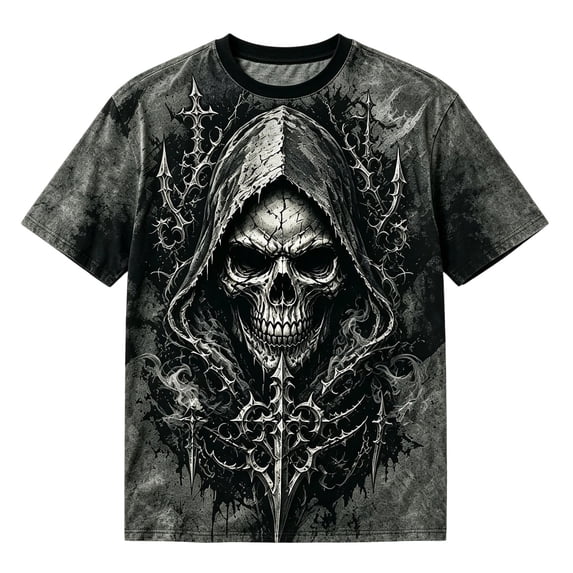 Halloween T-Shirt for Men Skull Graphic Casual Crewneck Short Sleeve Tee Pullover Tops