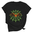 thumbnail image 1 of Halloween T-Shirt for Women Funny Graphic Tee Spooky Fall Tops Short Sleeve Holiday Party Shirt, 1 of 4