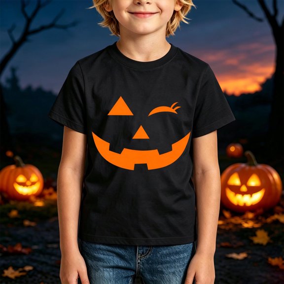 Halloween T Shirts for Boys Crew Neck Short Sleeve Halloween Graphic Tees Soft Boys Halloween Tshirts Size 10-11Y