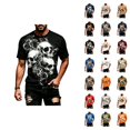 thumbnail image 1 of Halloween T Shirts for Men Short Sleeve Crewneck Casual Skull Graphic Tee Shirt, 1 of 4