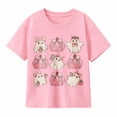 thumbnail image 1 of Halloween T-Shirts for Toddler Girls Short Sleeve Crew Neck Flower Ghost Pumpkin Bowknot Tees Tops, 1 of 8