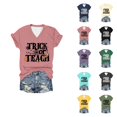 thumbnail image 1 of Halloween T Shirts for Women 2025 Trick Or Teach Funny Graphic Tees Short Sleeve V Neck Tshirt Womens T Shirts, 1 of 6