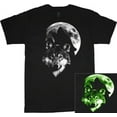thumbnail image 1 of Halloween T-shirt Men's Graphic Tees Glow in the Dark Wolf Moon, 1 of 1