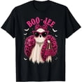 thumbnail image 1 of Halloween T-shirts,Halloween Boo JEE Pink Leopard Ghost T-shirts, 1 of 7