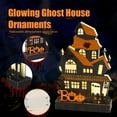 thumbnail image 1 of Halloween Table Decorations, Lighted Wooden Ornament, Rustic Spooky Centerpiece for Home Decor, Indoor Fall Festival Party Supplies, Tiered Tray Accents, 1 of 5