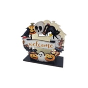 Halloween Table Decorations | Spooky Halloween Decor | Wooden Indoor Halloween Decor for Halloween Party | Welcome Sign Table Centerpiece