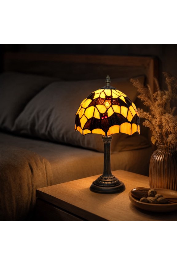 Halloween Table Lamp, Cute Resin Halloween Night Light USB or Battery Powered Warm LED Decorative Lamp With Spooky Design, for Halloween Party Home Bedroom Bookshelf Entryway Mantel Decor