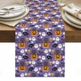 thumbnail image 1 of Halloween Table Runner - 120 Inch Long, Kitchen Dining Table Runner Dresser Scarves, Orange Pumpkin Funny Ghost Black Cat Purple Farmhouse Decor for Coffee Tables Wedding Party Banquet, 1 of 8