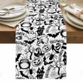 thumbnail image 1 of Halloween Table Runner - 72 Inch Long, Kitchen Dining Table Runner Dresser Scarves, Cartoon Black Spooky Pumpkin Ghost Cobweb Farmhouse Decor for Coffee Tables Wedding Party Banquet, 1 of 8