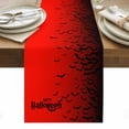 thumbnail image 1 of Halloween Table Runner - 72 Inch Long, Kitchen Dining Table Runner Dresser Scarves, Fall Horror Spooky Bats Gradient Black Red Farmhouse Decor for Coffee Tables Wedding Party Banquet, 1 of 8