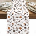 thumbnail image 1 of Halloween Table Runner - 72 Inch Long, Kitchen Dining Table Runner Dresser Scarves, White Horror Skull Pumpkins Bats Farmhouse Decor for Coffee Tables Wedding Party Banquet, 1 of 8