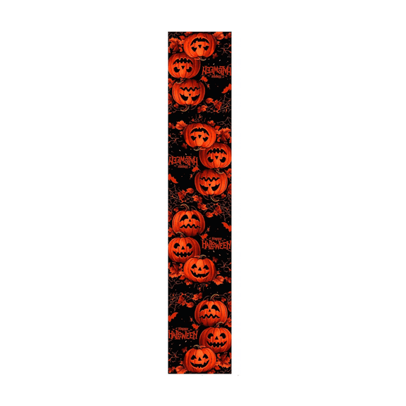 Halloween Table Runner Happy Pumpkin Spider Web Dining Table Cover Holiday Party Decorations (73X14 Inches) - Style B