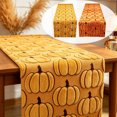 thumbnail image 1 of Halloween Table Runner,Pumpkin Printed Long Fabric Table Cover,Foldable Multi Use Cloth for Dining Sideboard Sofa Fall Holiday Styling(Orange), 1 of 8