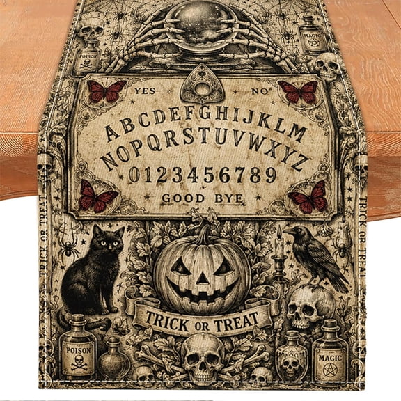 Halloween Table Runner,Retro Runners Vintage Halloween Decorations