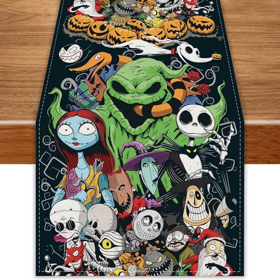 Halloween Table Runner Seasonal Fall Kitchen Dining Table Decoration Home Party Decor 13x72 Inch