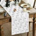 thumbnail image 1 of Halloween Table Runner - Soft Plush Faux Fur Jacquard Cute Ghost, Halloween Decorations for Kitchen, Party Table, Halloween Tablecloth Home Decor - 13x36 Inch, 1 of 7