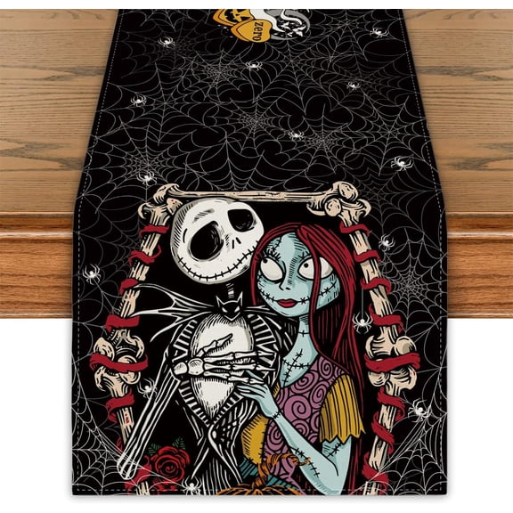 Halloween Table Runner Table Cover Gothic Decor Day of The Dead Halloween Decorations for Home Party