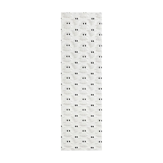 Halloween Table Runner White 48 X 14 Inch Ghost Pattern Spooky Indoor Halloween Table Decor for Dining Coffee Kitchen Table Halloween Party Home Decoration 1 Pack