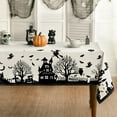thumbnail image 1 of Halloween Tablecloth 60×102 Inch Rectangular, Castle Tree Scary Themed Washable Table Cover for Party Picnic Dinner Decor, 1 of 6