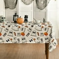 thumbnail image 1 of Halloween Tablecloth 60×84 Inch Rectangular, Ghost Pumpkin Candy Washable Seasonal Table Cover for Party Picnic Dinner Decor, 1 of 6