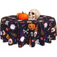 thumbnail image 1 of Halloween Tablecloth 60 inch Round, Durable Table Cover for Kitchen Dining Room, Holiday Tablecloth for Party Dinner, 1 of 5