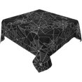 thumbnail image 1 of Halloween Tablecloth 60 x 60 Inch Square Black Cobweb Table Cloth Dust-Proof Wrinkle Resistant Rustic Halloween Tablecloth for Holiday Kitchen Dining Room Party Picnic Indoor Outdoor, 1 of 6