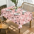 thumbnail image 1 of Halloween Tablecloth 60x102 Inch Rectangular, Cartoon Ghost Pink Washable Table Cover for Party Picnic Dinner Decor, 1 of 5