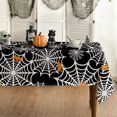 thumbnail image 1 of Halloween Tablecloth 60x60 Inch, Spider Web Pattern Cobweb Scary Themed Washable Table Cover for Party Picnic Dinner Decor, 1 of 6