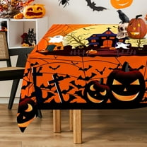 Halloween Tablecloth 60x84 Inches Rectangle - Halloween Table Decorations - Spider Web Wipe Clean Halloween Table Cloth, Rectangle Halloween Table Decor for Party