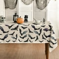 thumbnail image 1 of Halloween Tablecloth 70x70 Inch Round, Bats Washable Table Cover for Party Picnic Dinner Decor, 1 of 6