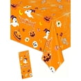 thumbnail image 1 of Halloween Tablecloth,Halloween Decorations, 54x108 Inch Disposable Plastic Table Cover for Rectangle,Pumpkin Spider Ghost Table Cloth for Home Indoor Outdoor Birthday Party Supplies (Orange), 1 of 6