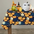 thumbnail image 1 of Halloween Tablecloth, Halloween Table Cloth with Pumpkin Spider Web Bat Tablecloth, Waterproof Wrinkle Free Rectangle Tablecloth Polyester Fabric Table Cover for Halloween Party Decoration, Black, 1 of 5