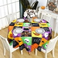 thumbnail image 1 of Halloween Tablecloth, Halloween Table Cloth Waterproof, Halloween Kitchen Table Decor for Dining Holiday Party 60x60 Inch Round, 1 of 6