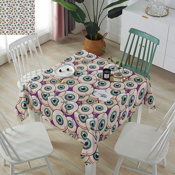Halloween Tablecloth Horror Zomnie Eyeballs Table Cloth for Rectangle Tables 52x70 Inch Scary Eyes Table Covers Waterproof Washable Table Cloth for Halloween Party Supplies Decoration Dinner Party