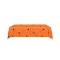 thumbnail image 1 of Halloween Tablecloth Printed Waterproof Spiderweb Table Cover, Stain Resistant Tabletop Accessory, Spooky Atmosphere Decor for Holiday Banquets and Gatherings, 1 of 6