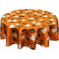 thumbnail image 1 of Halloween Tablecloth Round 60 Inch - Fall Table Cloths Pumpkins Ghost Circle Table Cover for Party Picnic Kitchen Dining Room, 1 of 6