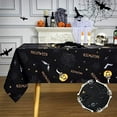 thumbnail image 1 of Halloween Tablecloth, Spider Web and Pumpkin Table Cloth, Bat Cobweb and Ghost Waterproof Tablecloths, Halloween Table Decorations, Rectangle 60 x 84 inch, 1 of 5