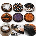 thumbnail image 1 of Halloween Tablecloth with Elastic, Spooky Bat Pumpkin Design for 44 Inch Round Tables, Waterproof Wipeable for Outdoor Picnic Party, 1 of 8